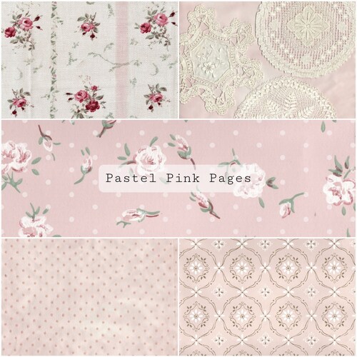 Pastel Pink Pages Junk Journal Kit Etsy