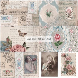 Shabby Chic Bastelset | Junk-Journal zum Ausdrucken