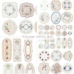 Kit centrino vintage / Etichette e piccole carte / Diario spazzatura stampabile