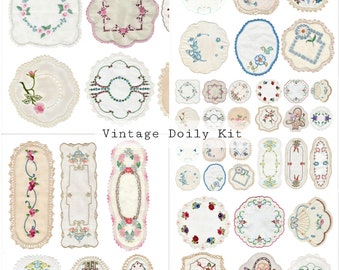 Vintage Doily Kit | Labels and Small Cards | Junk Journal Printable