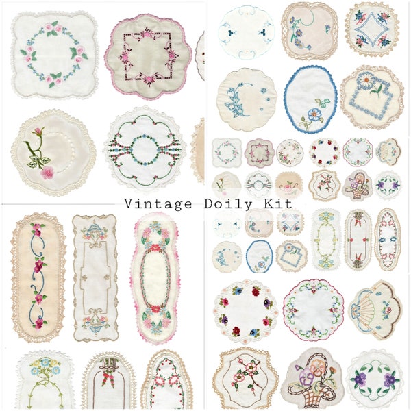 Vintage Doily Kit | Labels and Small Cards | Junk Journal Printable