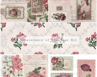 Renaissance of the Rose Kit | Junk Journal Printable