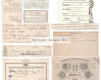 Antique Ledger Kit | Junk Journal Printable