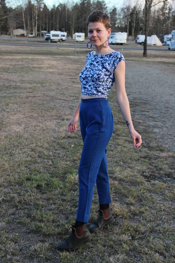 Swedish Blue High Waisted Pants