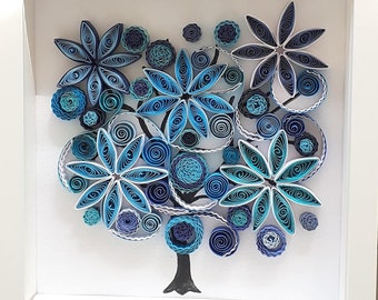 Winter Tree, Handmade, Homedecor, Art, Quilling, PaperArt, Gift