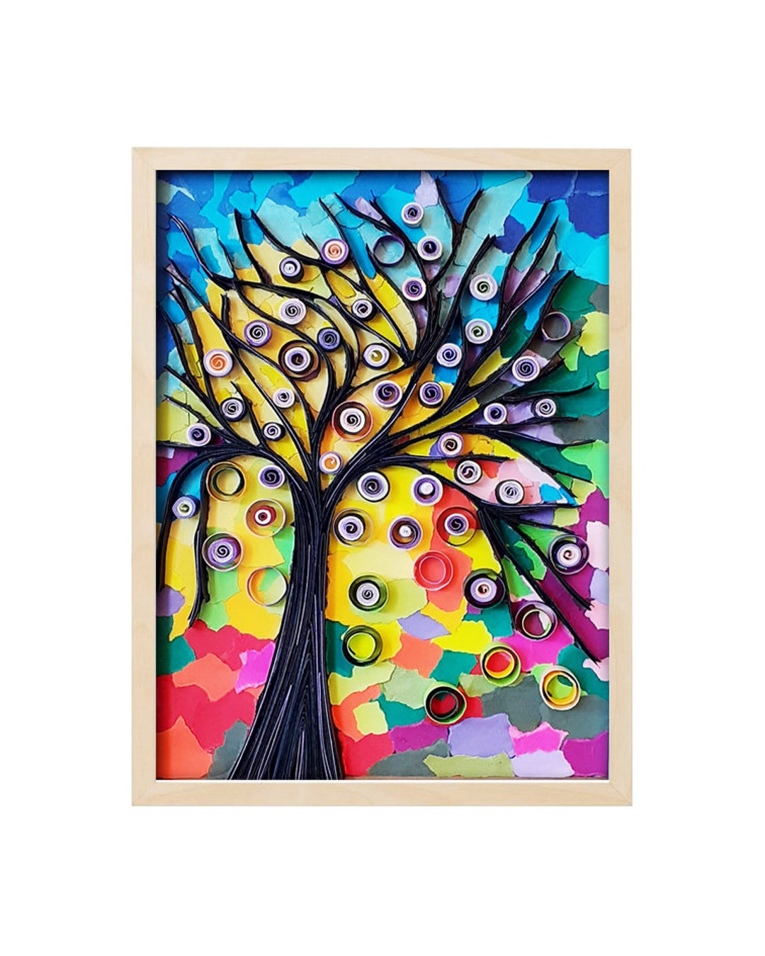 Botanical Tree Wall Art Quilling Paper Art Home Décor Tree Etsy