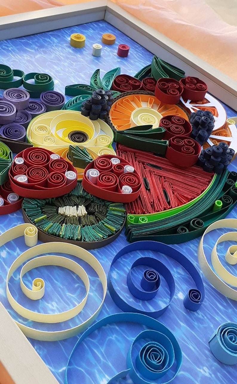 Pick Quilling Paper Art Wall Art Home décor Summer Etsy