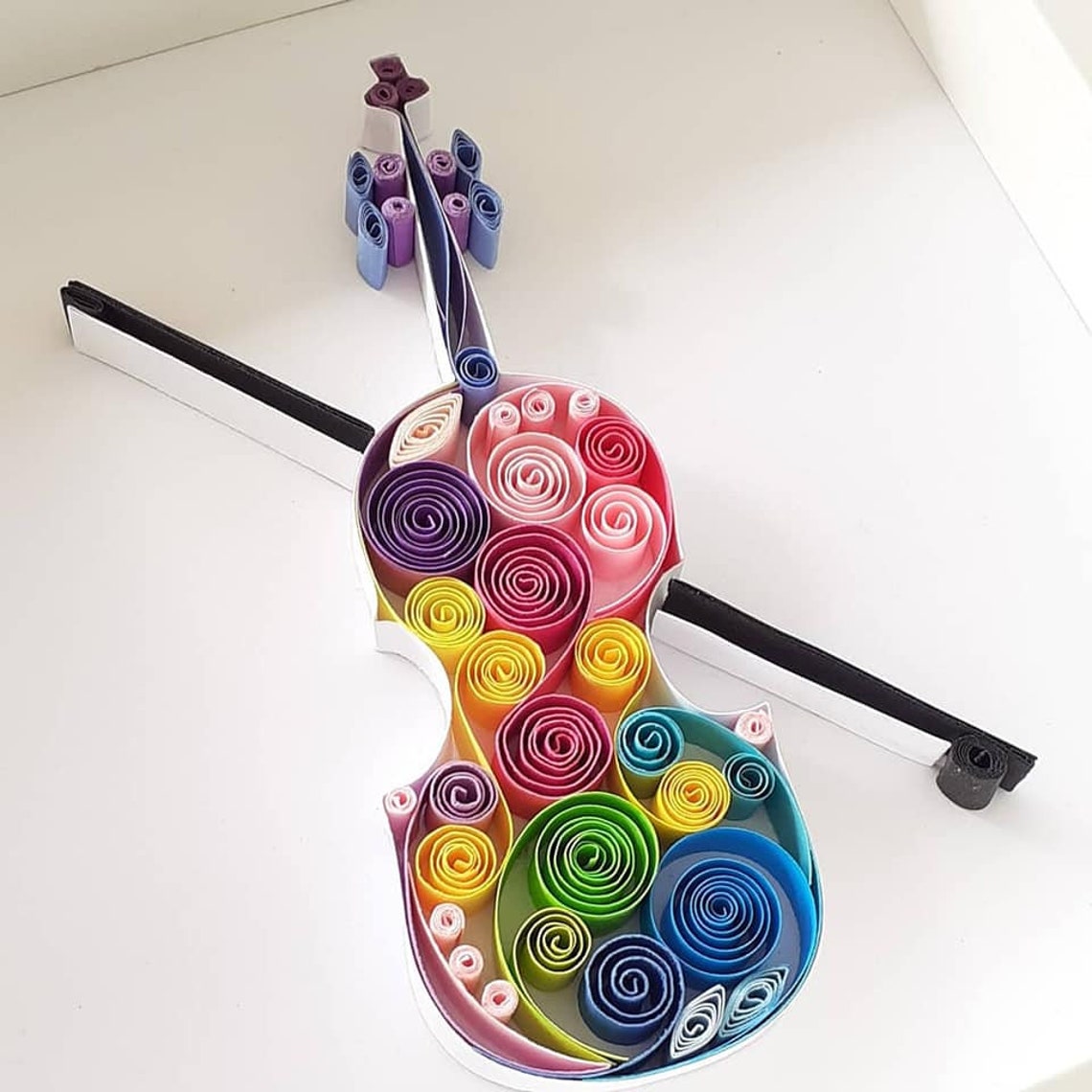 The Violin Paper Quilling Art Music Art Violin Charm Etsy