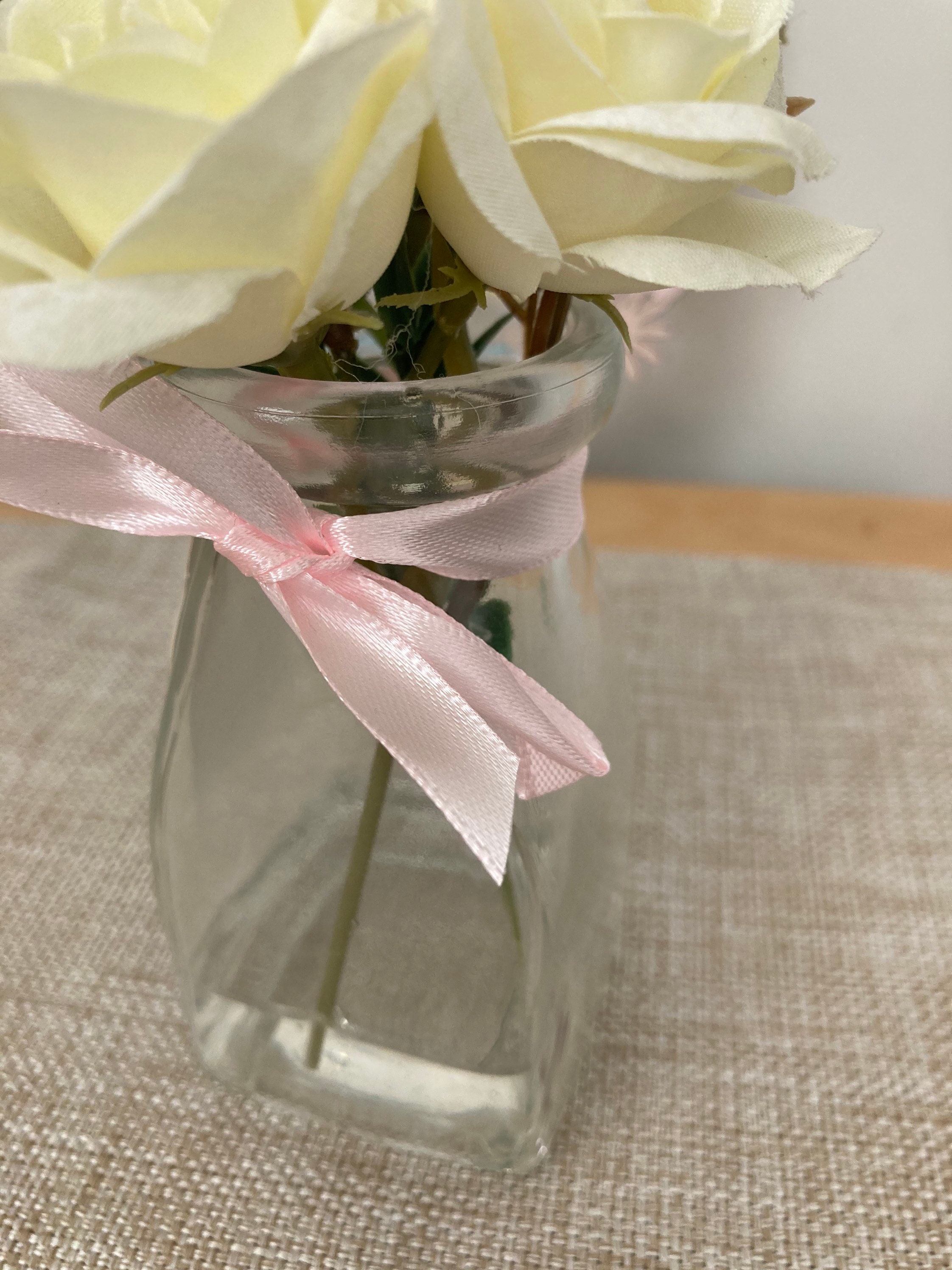 Spring small faux silk flower arrangement in still water Etsy