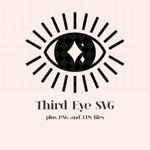 Third Eye SVG, Evil Eye Cut File, Magical Vector, Graphic Eye PNG, Witchy Vibes Boho Design With Commercial License