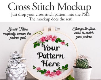 Download Cross Stitch Mockup Etsy