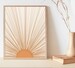 Bursting Sun Rays Print | Sunshine Wall Art | Abstract Sun Art Print | Neutral Sunrise Poster | Sunset Wall Print | Minimalist Boho Art 