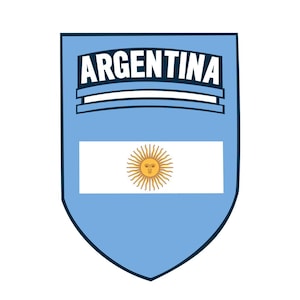 Argentinië Team Crest SVG png dxf eps bestandsformaat Instant Download Argentijnse Vlag