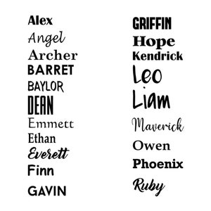 Set of 2 Custom Personalized Name / Font Temporary Tattoo of your choice long lasting
