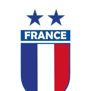 France Team Crest SVG png dxf eps file format Instant Download the French Flag
