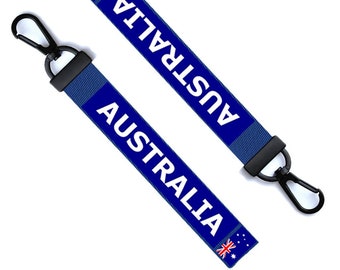 Australia Flag Key Chain Keyring Luggage Tag Zipper Pull Bag Ring Key Ring