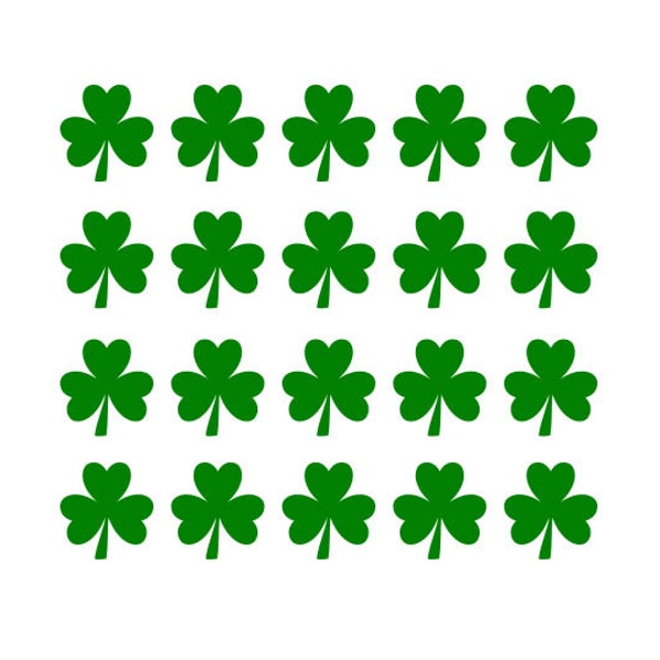 Set of 20 Irish Shamrock Flag Iron on Screen Print Transfers for Fabrics Machine Washable Ireland patch