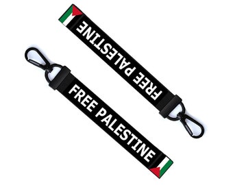 FREE PALESTINE Schlüsselanhänger Schlüsselanhänger Gepäckanhänger Reißverschluss Pull Bag Ring Palästinensischer Schlüsselanhänger