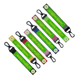 HIDDEN DISABILITY Chain Keyring Luggage Tag Zipper Pull Bag Key Ring