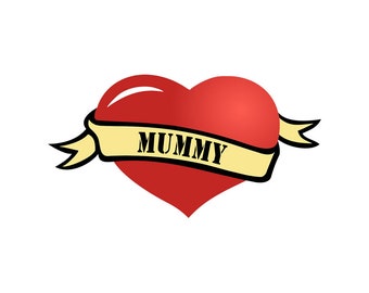 Mummy Heart TEMPORÄRES TATTOO hält eine Woche lang Muttertag Mama Mama Mama