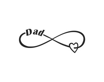 Forever love Dad small Heart Temporary Tattoo eternal love dad father's day