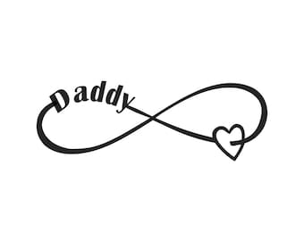 Tatuaje temporal de corazón pequeño de papá, amor eterno, papá, día del padre