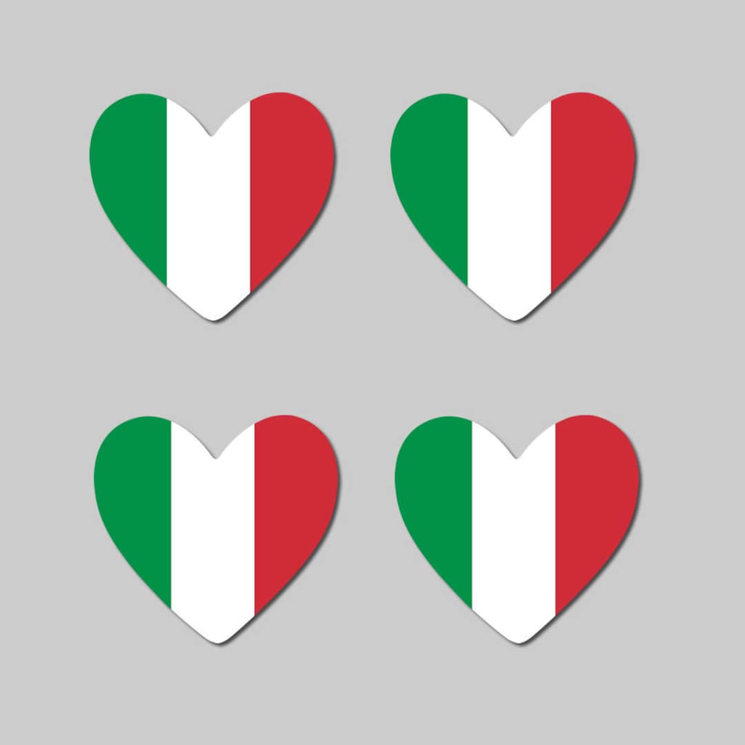 Pair Italy Italia Decal Sticker Car Vinyl Italian Flag mirror image