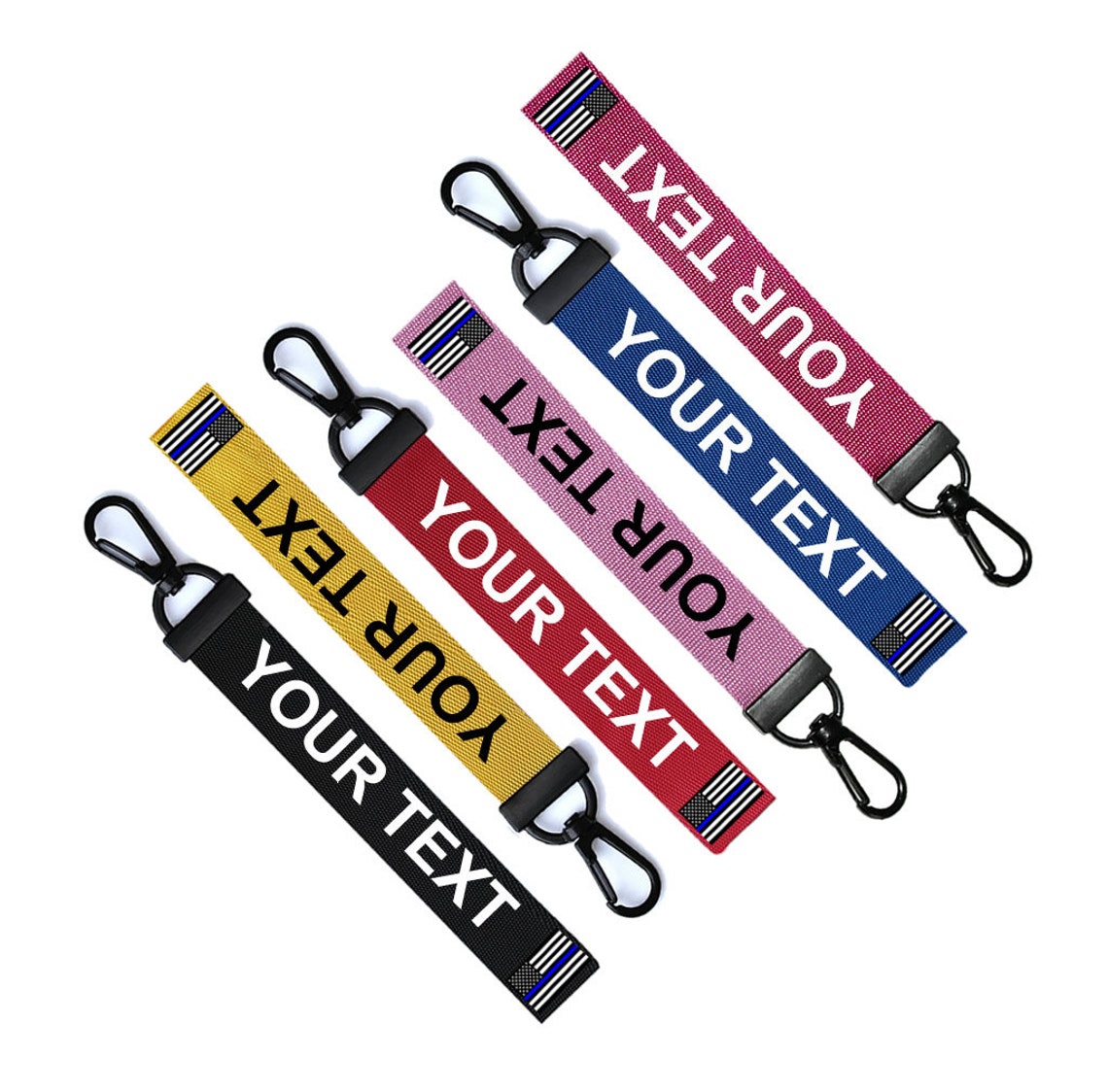 Personalised United States of America Flag Key Chain Keyring Luggage ...