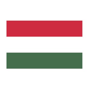 May include: A horizontal flag with two stripes. The top stripe is red and the bottom stripe is green.