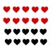 Set of 10 Heart TEMPORARY TATTOO Waterproof love Valentine's day hearts 