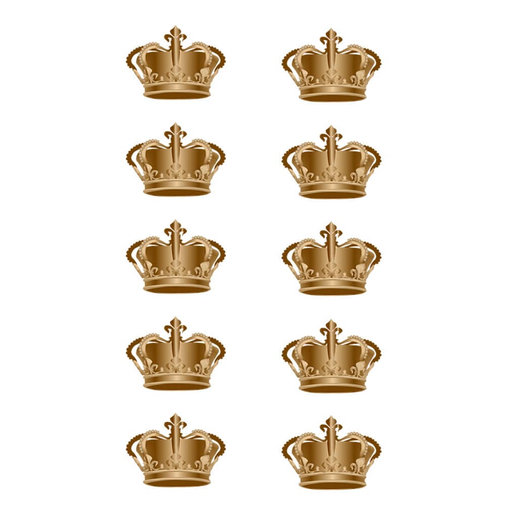 Set of 10 Crowns Temporary Tattoo Golden Royal Princess Prince - Etsy UK