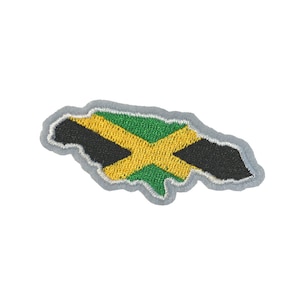 Jamaika Flagge KARTE Stickerei Patch Aufnäher Jamaika RASTA peace zum Aufbügeln oder Aufnähen