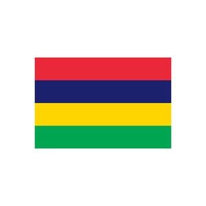 2 x Mauritius Flag Iron on Screen Print Transfers for fabrics Machine Washable