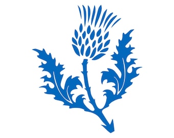 Set of 2 x Scottish Flower Iron on Screen Print for fabric Machine Washable Scotland Rugby Team