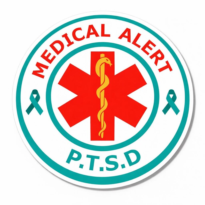 4 PACK Medical Alert PTSD Awareness Waterproof Matte Vinyl Sticker ...