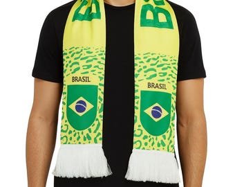Brazilië supporterssjaal voetbal WK voetbal voor fans van sportevenementen