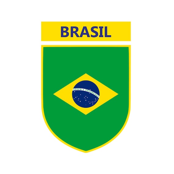 Brazil Flag Embroidery Patch - Soccer Football Fan Patch, Iron-On/Sew-On, Brasil Team Pride