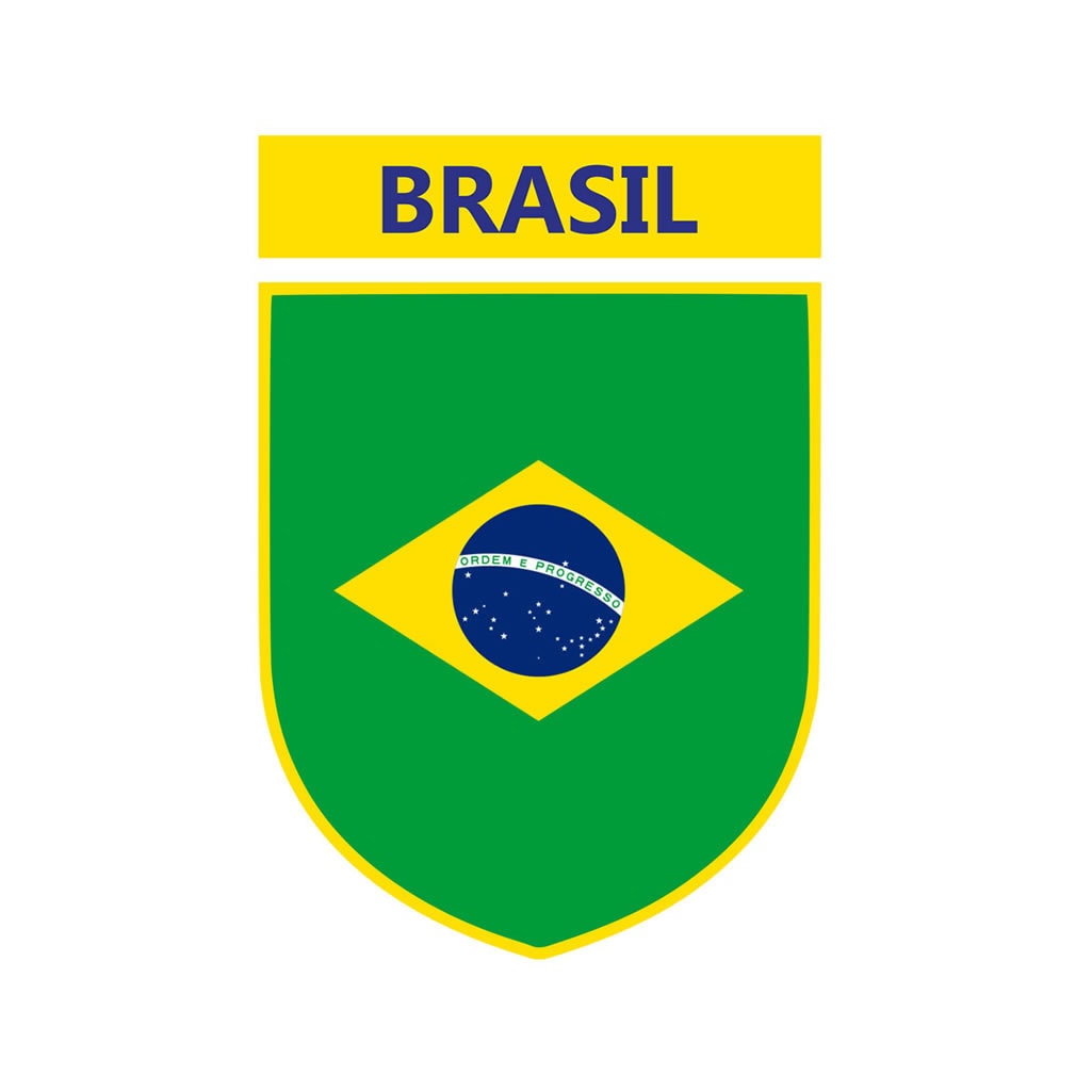 Brasil Brazil Brazilian National Flag Souvenir 3.5” long Embroidered Patch  Badge