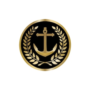 Set of 2 Captain Iron on Screen Print Transfer for Fabrics Sailor commander Anchor Machine Washable patch
