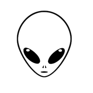 Alien Head Screen Print iron on Transfers for Fabrics Machine Washable ET UFO patch