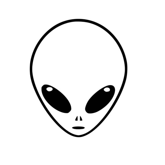 Alien Head Screen Print iron on Transfers for Fabrics Machine Washable ET UFO patch