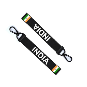 India Flag Key Chain Keyring Luggage Tag Zipper Pull Bag Indian Key Ring