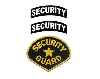 2265 Shoulder Hat Patch SECURITY OFFICER 3" x 2-1/2" iron on patch G1