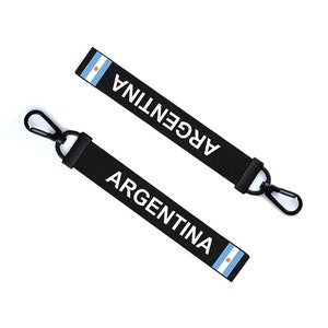 Argentina Key Chain Keyring Luggage Tag Zipper Pull Bag Argentinean Key Ring