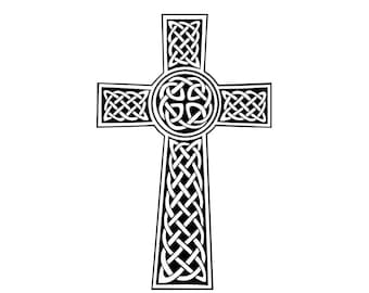 Set of 2 Celtic Cross TEMPORARY TATTOO Christian cross lasts a week
