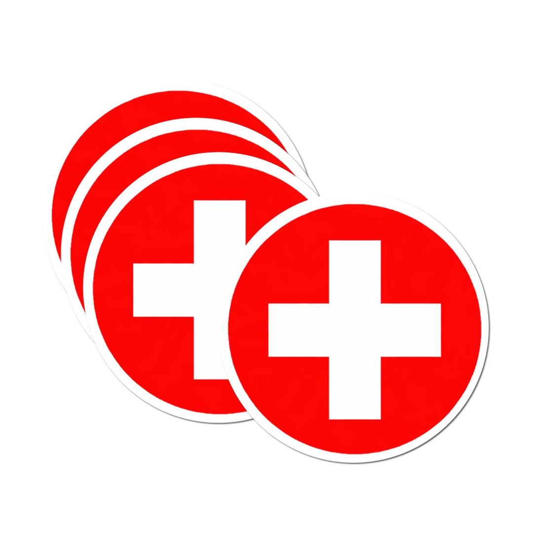 Red Cross Sign Sticker 4 PACK Medical Symbol Red Cross Waterproof Matte Vinyl Sticker - Etsy