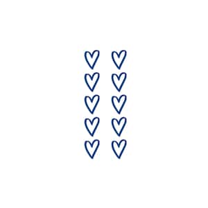10 x coração recortado tatuagem temporária semipermanente à prova d'água dura 1 - 2 semanas amor dos namorados