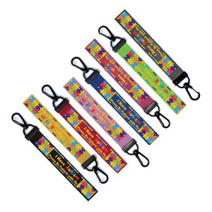 I have Autism Please be patient with me jigsaw tag Luggage Tag Zipper Pull Keychain Bag Autism awareness Keyring
