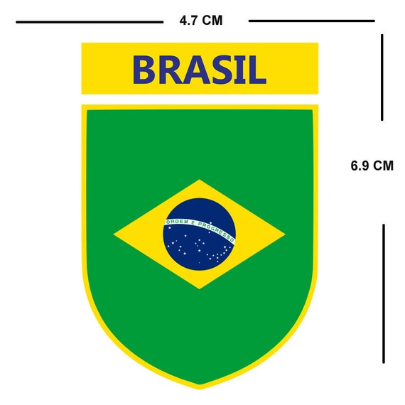 Brazil Team Crest Iron on Screen Print Transfers for Fabrics