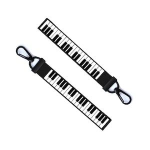 Music Piano Keyboard Key Chain Keyring Luggage Tag Zipper Pull Bag  Key Ring